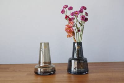 豪華 ホルムガード フローラ フラワーベース 24㎝ 旧スモーク - 花瓶 